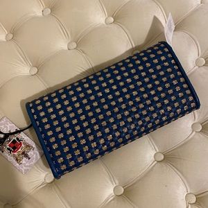 Urban expressions clutch wallet purse handbag gold vegan - leather free damaged*